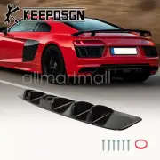 Car Rear Bumper Diffuser Lip Splitter Spoiler Shark Fins Gloss Black for Audi R8 (for: Audi)