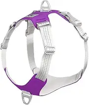 Pet Rope Padded Pet Dog Harness No Pull Dog Reflective Chest Strap Belt Vest Adjustable Outdoor Training Protective Harness Pet Traction Rope (Color : Purple, Size : XXL)