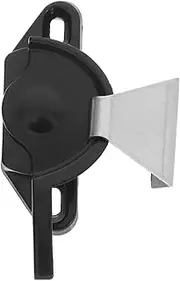 TEHAUX Sliding Window Sash Locks Cam Sash Lock with Buckle for Double Hung Windows Secure Replacement for Vertical Black Finish