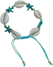 [Namzi] Shell Woven Bracelet Anklets for Women Boho Anklet Bracelet Beach Foot Jewelry for Party(Style F), 7.48-12.59inch, no gemstone