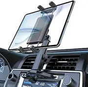 Kolasels Car CD Slot Tablet Mount, [Height & Angle Adjustable] CD Player Tablet Holder for Car, 360° Rotation Car Tablet Phone Holder for iPad Pro Air Mini, Galaxy Tabs, iPhone, More 4-12.9" Device