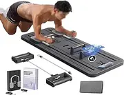 Upgraded Ab Roller Wheel Training Board,Foldable Pilates Reformer Machine Board Set,Ab Exercise Machine Home Workout Equipment,for Home Multifunctional Abdominal Board with Resistance Rope and Timer