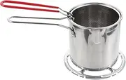 PRETYZOOM 1Set Stainless Steel Fry Pot with Deep Fryer Basket Frying Kit for Crispy Onion Rings Quick Heating Non Slip Handle Easy to Use