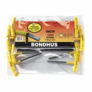 BONDHUS 8 PIECE IMPERIAL T HANDLE HEX KEY SET - 13332