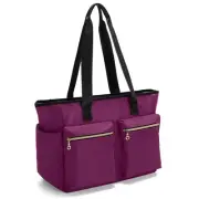 Teacher Tote Bag, Teacher Utility Tote Bag with Zip Top and Padded Sleeve for...