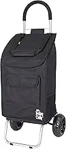 dbest products 1517 Trolley Dolly, Black Shopping Grocery Foldable Cart