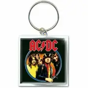ACDC Highway To Hell Band Picture Square Metal Keychain Keyring Gift Official