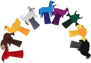 9pcs Animal Hand Puppets Set Storytelling Toys for Toddlers Soft Felt Puppets for Boys and Girls Realistic Animals