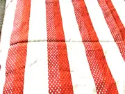 Marimekko Red and White Stripe Onki Cotton Fabric 14 in. x 57 in.