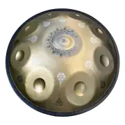 LOTUS HANDPANS - 9/10 Notes Stainless Steel Handpan - Golden Mandala