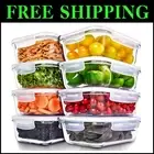 Elegant 8 Pack Glass Food Storage Containers - Perfect for Meal Prep & On-the-Go
