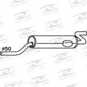 Redback Mufflers Bolt-On to suit 518-520/4 75 RM - M9359