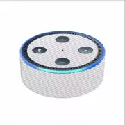 Skin Decal for Amazon Echo Dot 2 (2nd generation) / White Carbon Fiber graphite