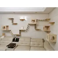 在飛比找蝦皮購物優惠-實木貓牆家具,適用於大型貓/貓牆架/貓牆鱸魚/貓牆家具套裝,
