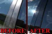 Black Pillar Posts for Subaru Legacy 05-09 BL/BP 2pc Set Door Trim Cover Kit (for: Subaru)