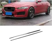 Carbon Fiber and FRP Side Skirts Body Apron Kit Compatible for Jaguar Sedan 4 Door 2015-2018 2PCS Set(FRP Unpainted)