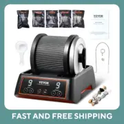 VEVOR Rock Tumbler Kit 2.5 lbs Rock Polisher 9 Speeds 9-Day Timer with Grits