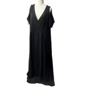 NWT Torrid Short Sleeve Could Shoulder Black V Neck Maxi Dress Womens Plus 4X