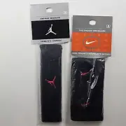 Vintage Nike Jordan Jumpman Headbands & Wristbands Black/Red New!