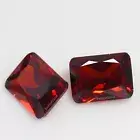 Natural Mogok Deep Red Ruby Certified 5x3 MM Emerald Cut Pair Unheated Gemstone