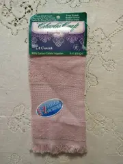 Charles Craft Cross Stitch Cotton Fingertip Towel 14 Count Aida Border - Rose