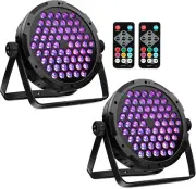 90W 60Leds Par Lights 2Pack - RGB Stage Par Lights Sound Activated by Remote & D