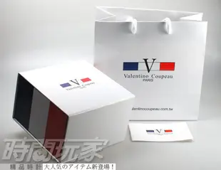 valentino coupeau范倫鐵諾 方圓數字時尚錶 防水手錶 真皮 黑 男錶 V61601B黑大