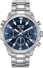 [Bulova] Men's 43mm Marine Star Stainless Steel Chronograph Watch