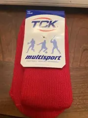 New Youth Red TCK Multisport Polyester/rubber Sock Pair X-Small
