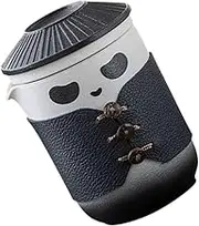 Amosfun Ceramic Panda Themed Tea Cup Delicate Portable Cup with Strainer for Home Office and Travel High Temperature Resistant Easy to Handle for Tea Lovers