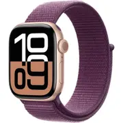 Apple Watch Series 10 42mm Rose Gold Aluminium Case GPS Sport Loop [Plum]