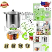 Complete Canning Supplies Starter Kit: 20QT Pot, Jars & Beginner Tools Included