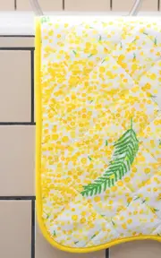 [Paresse Paris] Or Mimosa Terry Quilted Bath Mat