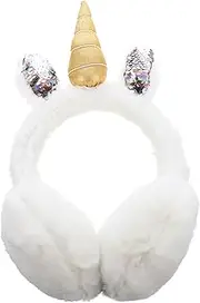 [VALICLUD] 1Pc Unicorn Plush Earmuffs for Winter Ear Warmers Soft Skin Friendly Adorable Design for Boys for Cold Weather Protection
