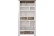 Plumeria Bookshelf 200cm Bookcase Display Unit Solid Acacia Timber Wood