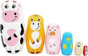 Wooden Nesting Dolls | Wooden Doll Set | Stacking Toys | Russian Nesting Dolls Handmade | Animal Nesting Easter Eggs | for Home,Decoration