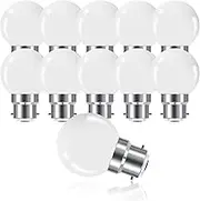 ProCrus B22 3 W LED Bayonet Light Bulbs, B22 G45 Mini Globe Bulb, Warm White, Equivalent to 20 W Bulbs, Not Dimmable, Pack of 10, Energy Class G
