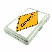 Oops Em1 Cigarette Case with Built in Lighter Metal Wallet