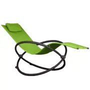 Vivere Orbital Lounger Deck Chair Pool Side Decor w/ Headrest in Green Apple