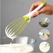 Rotating Plastic Egg Beater – Multifunctional Manual Mixer for Easy Baking & Cle
