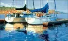 Sailboat Tile Backsplash Robin Wethe Altman Nautical Art Ceramic RWA060