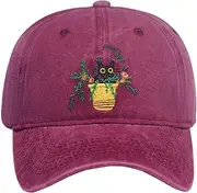 [GNAHZNUXNAIX] Green Dad Hat Men Women Embroidered Baseball Cap Low Profile Father's Day Snapback Hat Vintage Adjustable Washed Unisex
