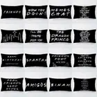 Friends TV Show Funny Quotes Black Pillow Cover Polyester Cushion Cover