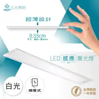 在飛比找momo購物網優惠-【云光照明】LED感應型層光燈 60cm 白光/黃光(超薄型