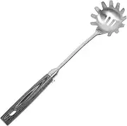 Vaguelly Stainless Steel Noodle Strainer Spoon Scalding Pasta Server with Drain Multipurpose Colander for Spaghetti Noodles and Other Foods Essential Kitchen Tool