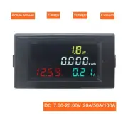 DC 7-20V Voltmeter Ammeter Digital Voltage Meter 4 in 1 Amp Volt Watt Kwh Meter