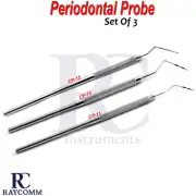 Periodontal Hygienist Color Coded Marking Probe Screening Measuring Lab Set Of 3