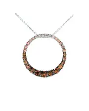 Le Vian Chocolate Balayage 14K 1.20 ct. tw. Diamond Circle Pendant