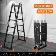 3.7M Multi Purpose Ladder Aluminium Folding Anti-slip Step load-bearing 150KG