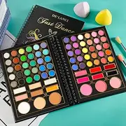 Makeup Palette for Teens, DE'LANCI Pro Makeup Pallet Gift Set for Teen Girls and Women,Beginners, 78 All in One Make up Eyeshadow Kit,Full Makeup Starter Kit for Young Teens Beginners or Pros